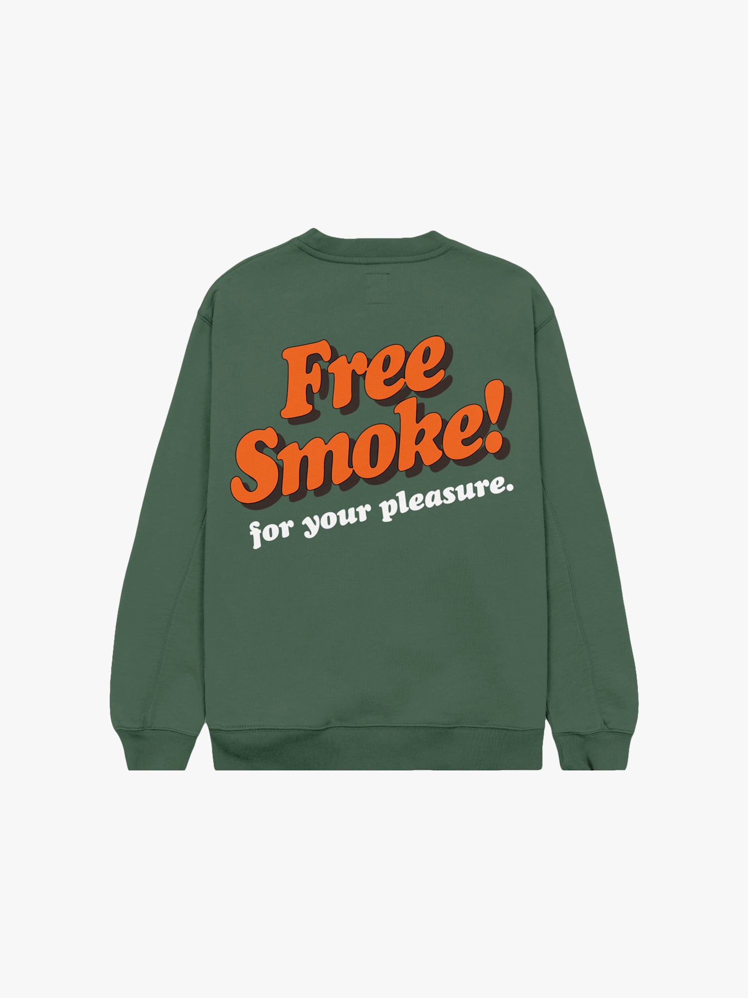 Free Smoke Green Crewneck Back Design